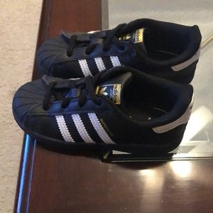 Adidas Superstar Black boys toddler size 10